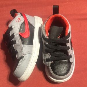 Jordan Kids Black and Red Sneakers